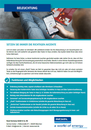 plug&play KNX - Infomaterial - Factsheet Beleuchtung